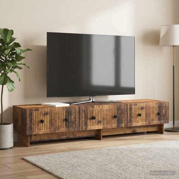 vidaXL TV-kast 147 x 34,5 x 30 cm Oud hout Bewerkt hout, Minder dan 50 cm, Verzenden, Nieuw, Minder dan 100 cm