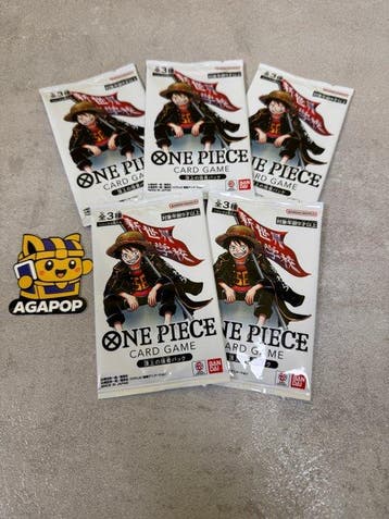 One Piece - 5 Booster pack - Lotto 5 buste promo sigillate, Nieuw