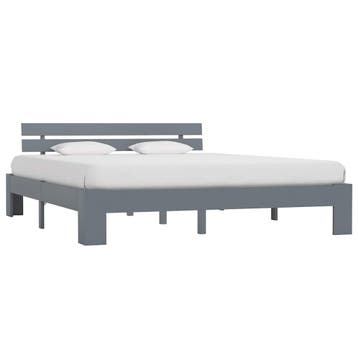 vidaXL Bedframe massief grenenhout grijs 180x200 cm, Eenpersoons, Verzenden, Nieuw, 80 cm