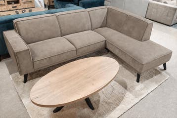 Hoekbank Den Haag - loungebanken - Taupe, Nieuw, 150 cm of meer, Stof, 250 tot 300 cm