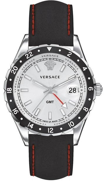 Versace V11070017 Hellenyium GMT heren horloge, Overige merken, Staal, Verzenden, Polshorloge