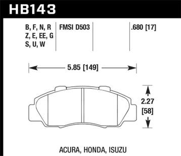 Hawk 97-01 Honda Prelude Blue 9012 Street Front Brake Pads, Ophalen of Verzenden, Nieuw
