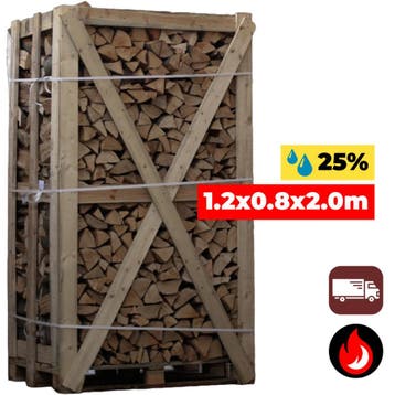 Prijzen gel. T/M 31 jul. | 1.2x0.8x2m | Haardhout incl. bez., Tuin en Terras, Haardhout, Minder dan 3 m³, Verzenden, Blokken