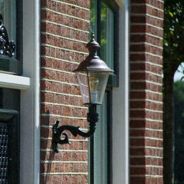Klassieke Buitenlamp KS-Verlichting E27 Hoorn, koper deksel, Minder dan 50 watt, Staande lamp, Nieuw, Ophalen of Verzenden