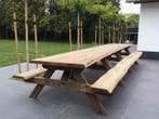 BOOMSTAM PICKNICKTAFEL PICKNICKBANK gemonteerd op locatie, Meer dan 8 zitplaatsen, Nieuw, Tuinset, Verzenden