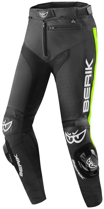 Berik Track Zwart Geel Leren Motorbroek, Nieuw met kaartje, Broek | leer, Berik, Heren