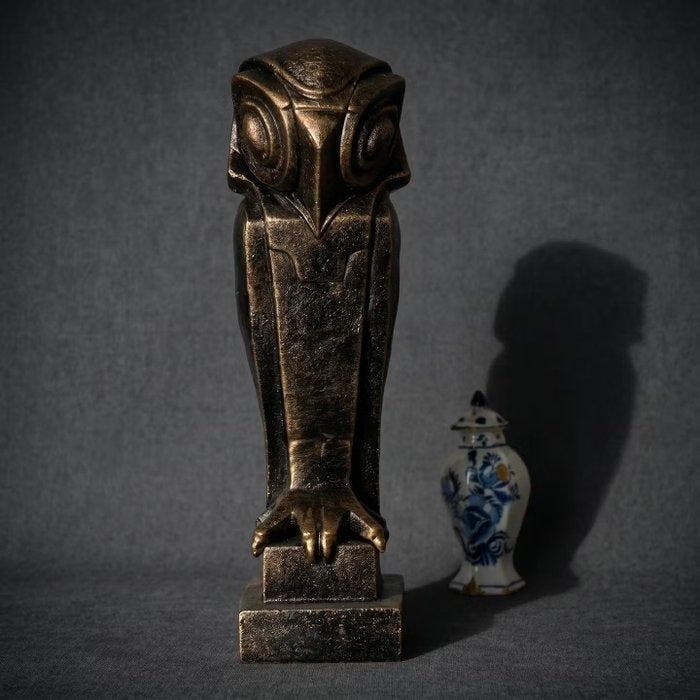 Beeld, Uil 25 cm / 2.3 kg (Zonder Minimumprijs) - 25 cm -, Antiek en Kunst, Curiosa en Brocante