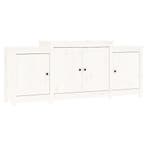 Dressoir Wit Massief Hout | Tweedekansje | OP=OP, Met plank(en), 150 tot 200 cm, Nieuw, Ophalen of Verzenden