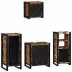 vidaXL Badkamermeubelset met lade 4 pcs Massief Gerecycled, Huis en Inrichting, Badkamer | Badkamermeubels, Verzenden, Nieuw, Overige typen