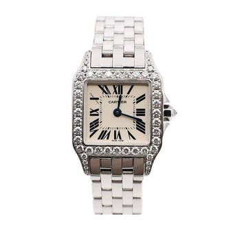 Cartier - Santos Demoiselle White Gold & Diamonds - WF9003Y8, Nieuw