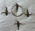 Set kapstokhaken (4) - Vernikkeld messing -