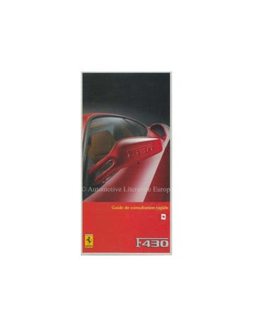 2005 FERRARI F430 VERKORT INSTRUCTIEBOEKJE FRANS, Auto diversen, Handleidingen en Instructieboekjes