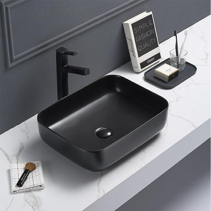 Sani Royal Waskom Minerva Color Line Mat Zwart, Doe-het-zelf en Verbouw, Sanitair