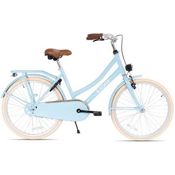 SJOEF City Meisjesfiets 22 inch - 7-9 jaar - Licht blauw, Verzenden, Nieuw, 20 inch of meer, Overige merken