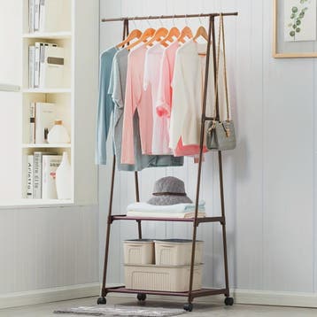 Multifunctioneel Driehoek Kledingrek met 2 Legborden - Duurz, Kleding | Dames, Kledingrekken, Verzenden, Nieuw