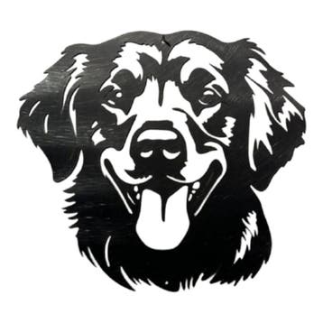 Wanddecoratie metaal hond De Golden Retriever, Tuin en Terras, Verzenden, Nieuw