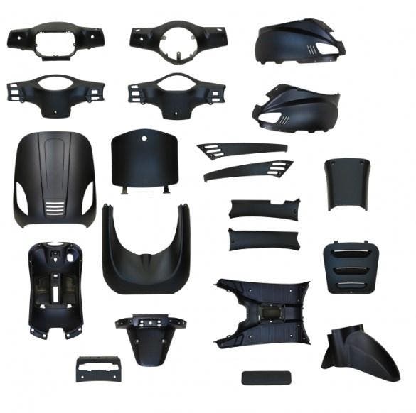 Kappenset Mat Zwart RSO Sense/Riva (S) /VX50 (S) / Sourini/, Fietsen en Brommers, Brommeronderdelen | Scooters, Nieuw, Overige merken