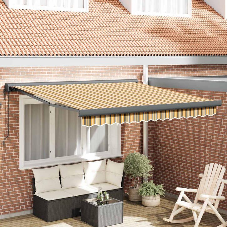 vidaXL Markies Multikleur 350 x 250 x 165 cm Polyester en, Tuin en Terras, Zonneschermen, Nieuw, Verzenden