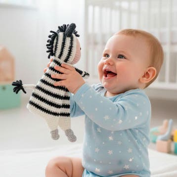 Zebra Tuttel Haken - Beesiepop - Haakpret Anja Toonen - Ha, Ophalen of Verzenden, Nieuw