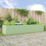 vidaXL Plantenbak Pastelgroen 385 x 100 x 75 cm, Tuin en Terras, 100 cm of meer, Verzenden, Nieuw, Metaal