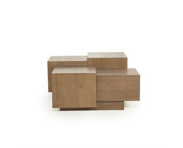 Salontafel Quinten vierkant 80x80cm - bruin | Eleonora, Ophalen of Verzenden, Nieuw