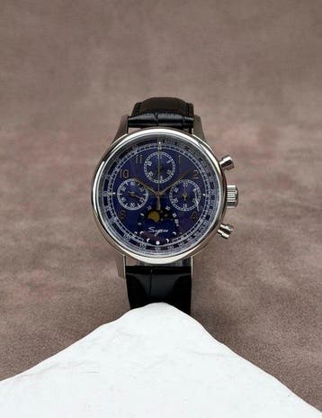 Sugess - Moonphase Master Mechanical Chronograph Date Blue -, Sieraden, Tassen en Uiterlijk, Nieuw