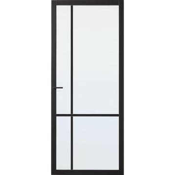 Skantrae binnendeur SSL4009 93x231,5 (Zwart, Blankglas), 80 tot 100 cm, 215 cm of meer, Binnendeur, Nieuw