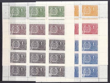 Spanje 1936 - Requetes - Proefdruk - Navarra-schild en, Gestempeld