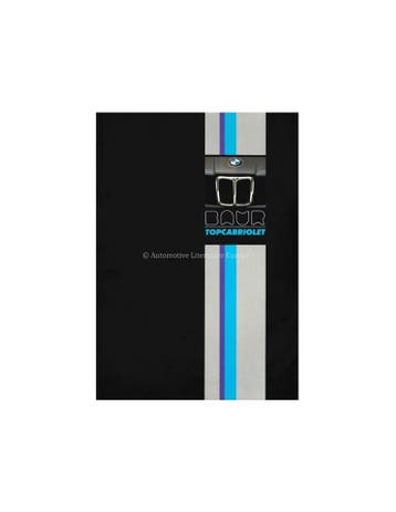 1977 BMW 3 SERIE BAUR TOPCABRIOLET BROCHURE DUITS, Nieuw, BMW, Author