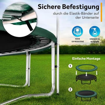 Trampoline rand - Beschermrand - 366 cm - Groen - Kiduku, Verzenden, Zo goed als nieuw