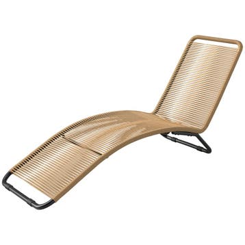 Ligstoel Van Polyrattan, Tuinstoel Met UV-bescherming, Weerb, Verzenden, Nieuw