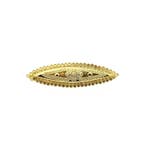Gouden broche met Zeeuwse knopen, Ophalen of Verzenden, Gebruikt, Overige kleuren, Goud