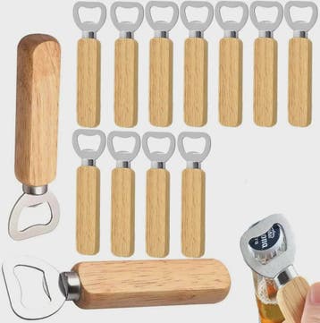 Houten Flesopeners (25/50/100/200 Stuks) - Laser Graveerbaar, Verzenden, Nieuw
