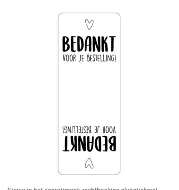 20 Stickers Bedankt voor uw bestelling, Ophalen of Verzenden, Nieuw, Sticker