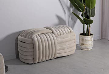 BANKJE SOFTY CRÈME CM 90X45X45, Huis en Inrichting, Banken | Bankstellen, Ophalen of Verzenden, Nieuw