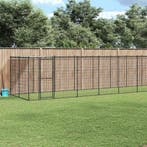 vidaXL Hondenkennel met dak 26,62 m² staal, Dieren en Toebehoren, Verzenden, Nieuw
