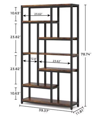 Industriële Boekenkast Extra Hoog – 7 Lagen, 10 Planken, Huis en Inrichting, Kasten | Boekenkasten, Verzenden, Nieuw