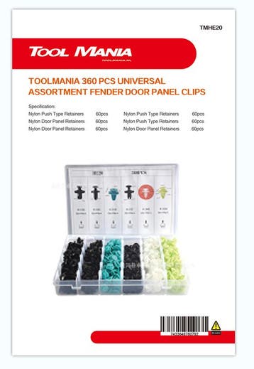 TM 360 Delige Assortiment bekleding Clips  MIX, Auto diversen, Autogereedschap, Verzenden, Nieuw