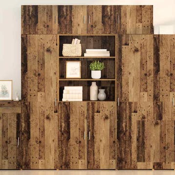 vidaXL Opbergkast Oud Hout 80 x 42,5 x 225 cm Bewerkt hout, Minder dan 50 cm, Nieuw, Overige houtsoorten, Verzenden