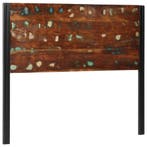 vidaXL Hoofdeinde 120 cm massief gerecycled en ijzer, Verzenden, Nieuw, Bruin, Hout
