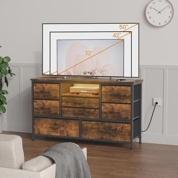 IndustriÃ«le TV Meubel met 8 Lades, USB Laadstation & EU Sto, Verzenden, Nieuw