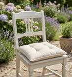 Horsehair Filled Seat cushion  SIIØMANN 40 × 40 cm Chair Pad, Verzenden, Nieuw, Wit, Vierkant