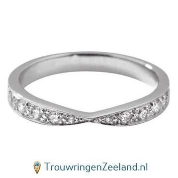 Aanschuifring in 9/18 karaat witgoud of platina 950 in Tw..., Verzenden, Nieuw