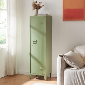 Lockerkast Kurikka metaal 137x38x38 cm olijfgroen [en.casa], Verzenden, Nieuw
