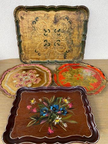 Dienblad (4) - Hout, hout-kunststofcomposieten - Florentijns