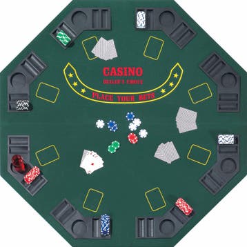 Poker Opzettafel (125x125 cm) | HOT Games - Spelonderdelen, Hobby en Vrije tijd, Gezelschapsspellen | Kaartspellen, Verzenden