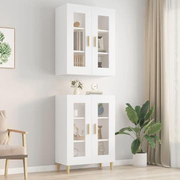 vidaXL Bovenkast 69,5x34x90 cm wit, Huis en Inrichting, Verzenden, Nieuw, 50 tot 100 cm, Minder dan 100 cm