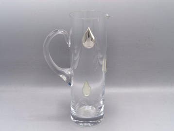 PG-MIANI Argenteria - Kruik - .925 zilver, en geblazen glas, Antiek en Kunst