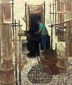 Jacques Falcou (1912-1975) - Goudronnage des Filets à