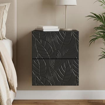 vidaXL Wandbeugel Bedkast Zwart 34,5 x 33 x 40 cm Bewerkt, Minder dan 45 cm, Verzenden, Nieuw, Minder dan 55 cm